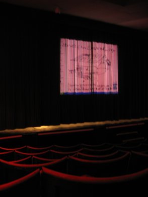 screen on curtain